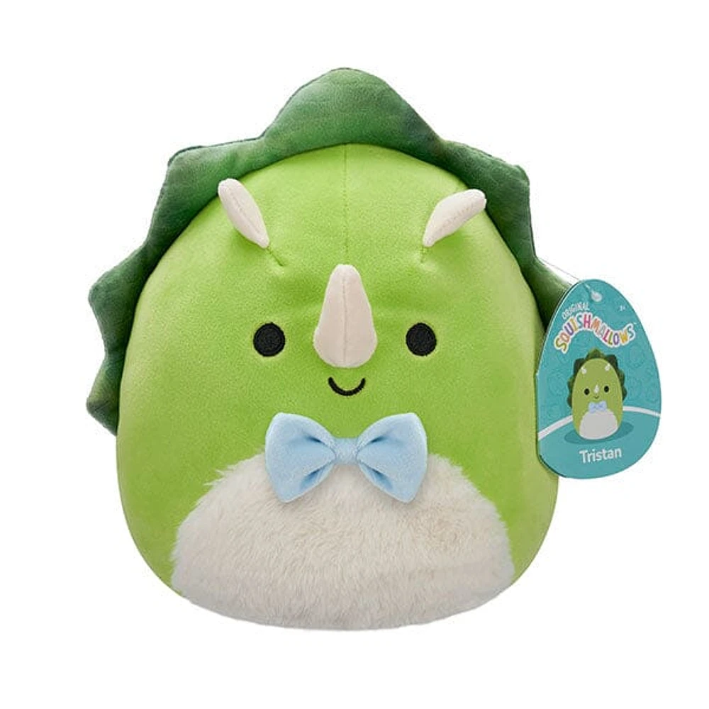 Squishmallows Super Soft Plush Toys 7.5" Tristan the Triceratops (Bowtie)