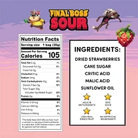 Final Boss Sour Dried Berry Candy (30g) Level 1 Strawberries