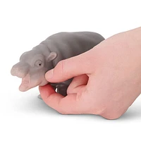 True Heart Treasures Silicone Reborn Animals: Mini Hippo Newborn Baby (Includes Bed & Bottle)