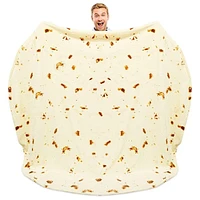 Cozy Cuddler Giant Fleece Tortilla Blanket (80") | As Seen On TikTok!