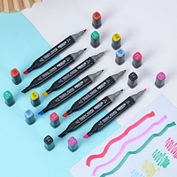 TouchHero Double Tipped Alcohol Based Markers (24 Pack) 1mm & 6mm Tips