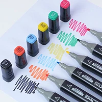TouchHero Double Tipped Alcohol Based Markers (24 Pack) 1mm & 6mm Tips