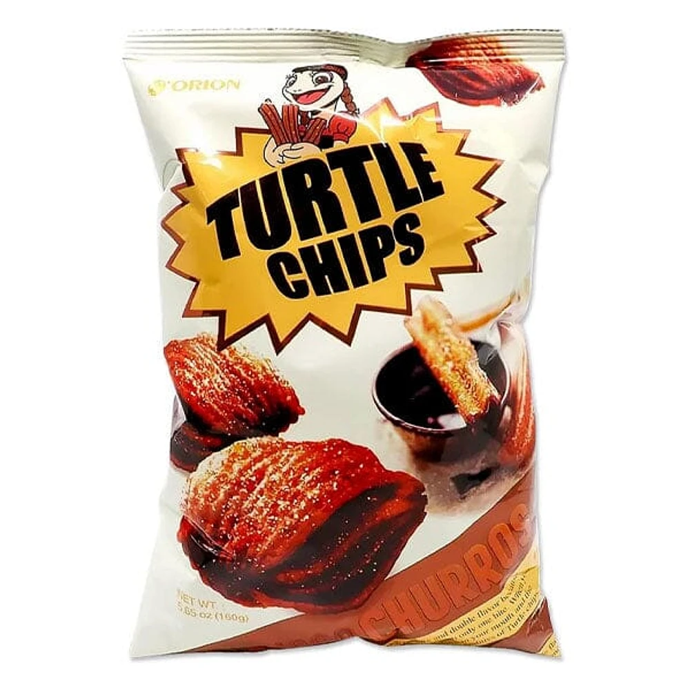 Orion Turtle Chips Korean Snacks - Chocolate Choco Churro Flavor (160g)