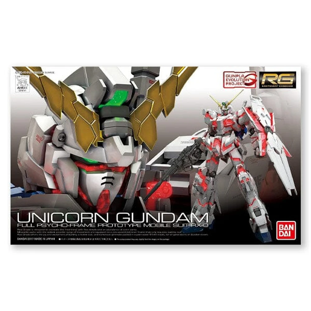 BANDAI Hobby RG #25 RX-0 Unicorn Gundam 1/144 Scale 5" Model Kit