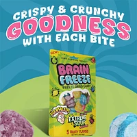 Brain Freeze x Warheads: Extreme Sour Crunch Freeze Dried Candy (2.2oz) Mixed Fruit Flavor