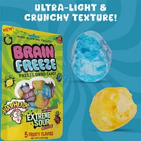Brain Freeze x Warheads: Extreme Sour Crunch Freeze Dried Candy (2.2oz) Mixed Fruit Flavor