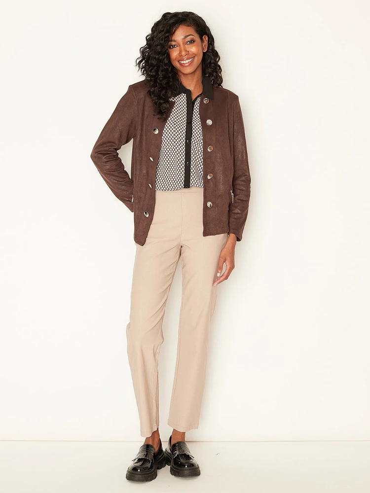 Short semi-fitted blazer