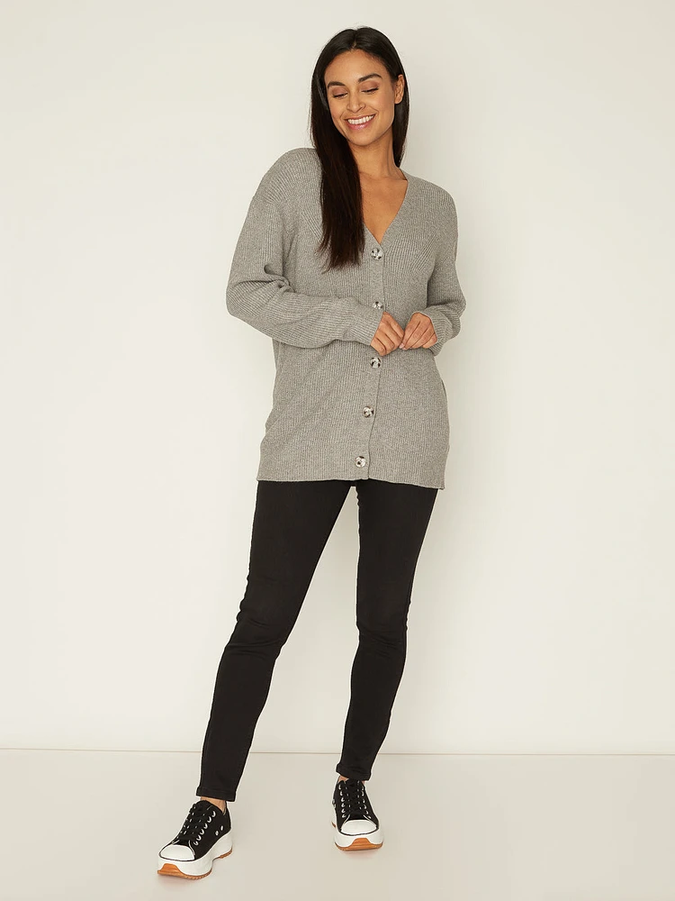 Cardigan en tricot semi-ajusté