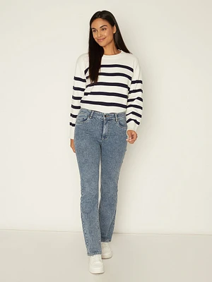 Jean large semi-ajusté