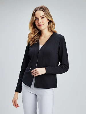 Long-sleeve semi-fitted cardigan