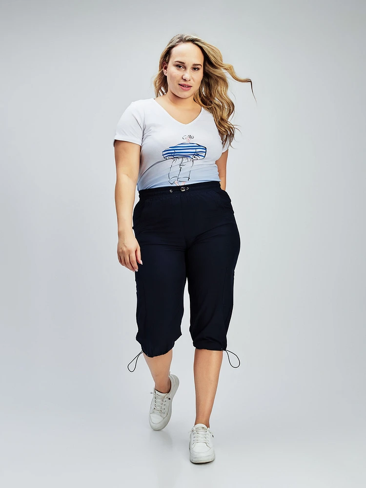 Pull-on capri