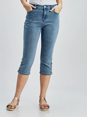 Capri droit en denim