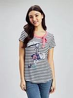 Short-sleeve semi-fitted t-shirt