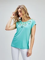 Short-sleeve semi-fitted t-shirt