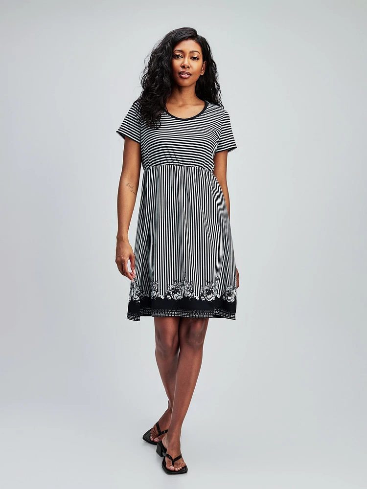 Robe midi évasée en tricot