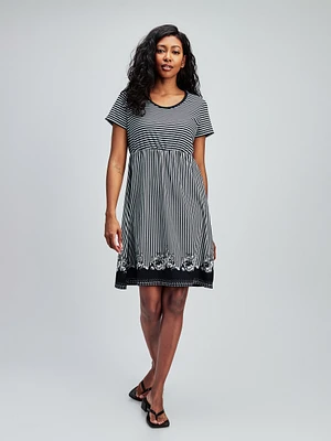 Robe midi évasée en tricot