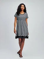 Robe midi évasée en tricot