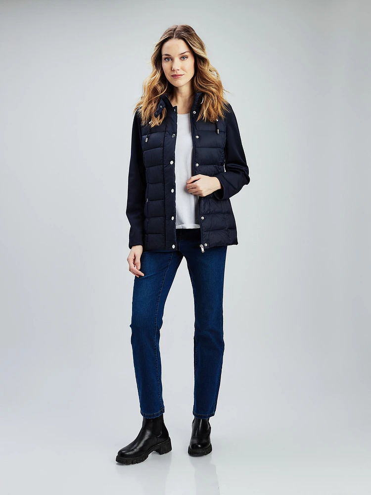 Manteau coquille court semi-ajusté
