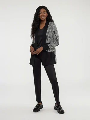 Cardigan semi-ajusté à manches longues
