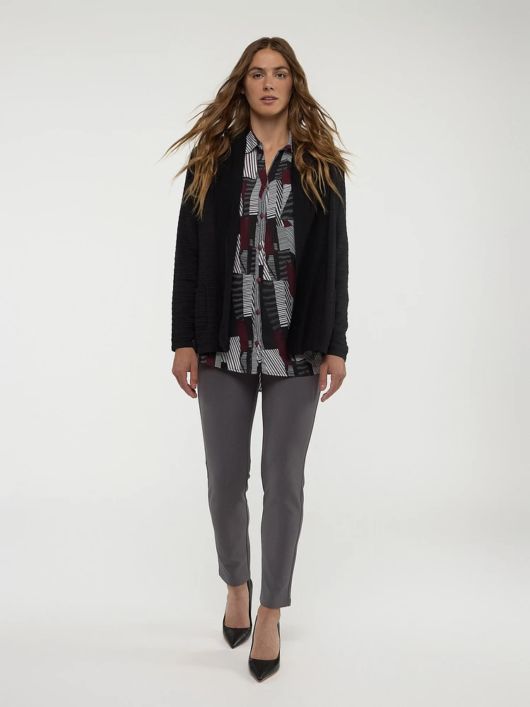 Open knit cardigan