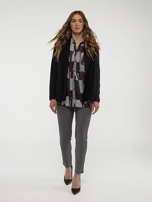 Open knit cardigan