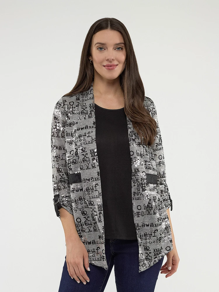 Long-sleeve semi-fitted t-shirt