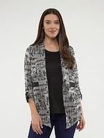 Long-sleeve semi-fitted t-shirt