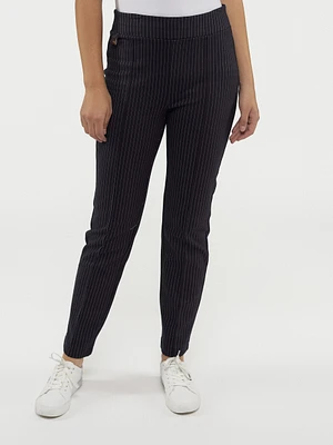Pantalon droit semi-ajusté à enfiler - Petite
