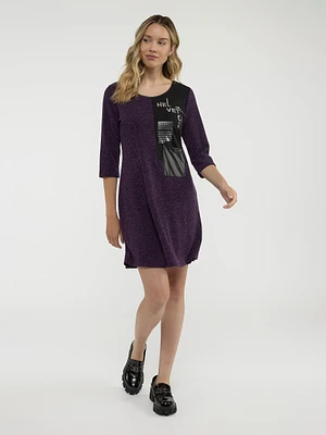 Robe midi évasée en tricot