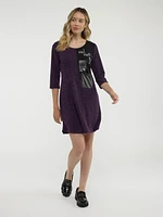 Robe midi évasée en tricot