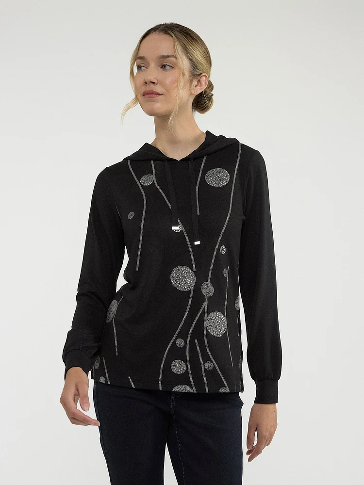 Long-sleeve semi-fitted t-shirt
