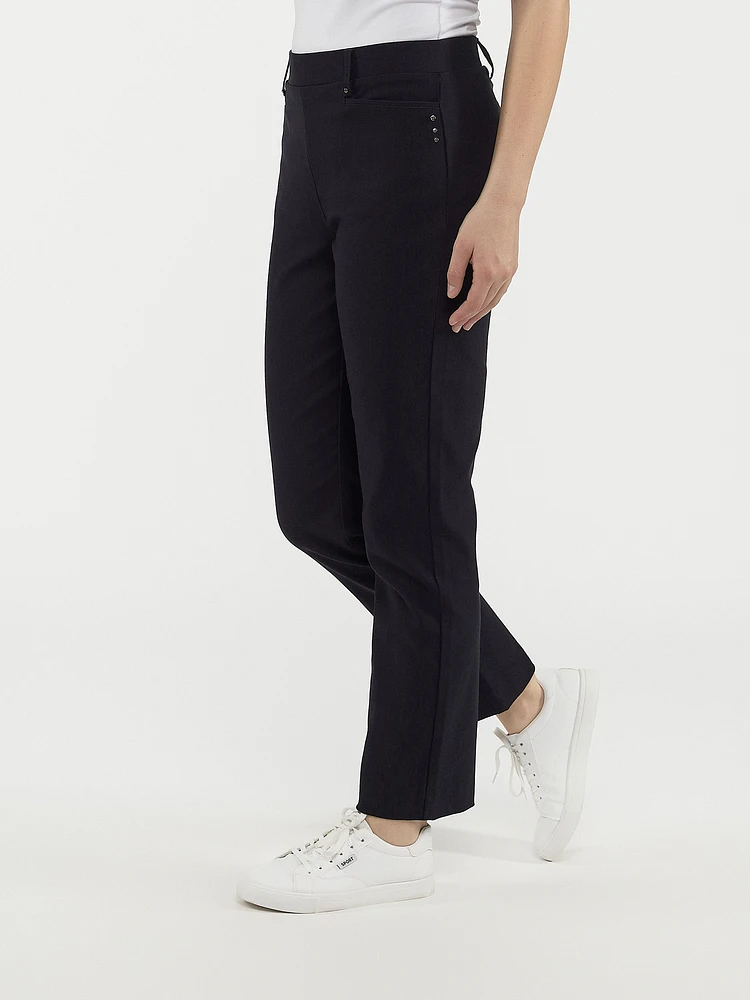 Straight semi-fitted pull-on pant - Petite