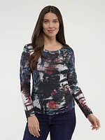 T-shirt semi-ajusté à manches longues