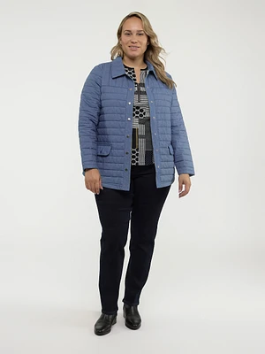 Long knit semi-fitted vest