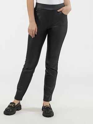 Narrow semi-fitted pull-on pant