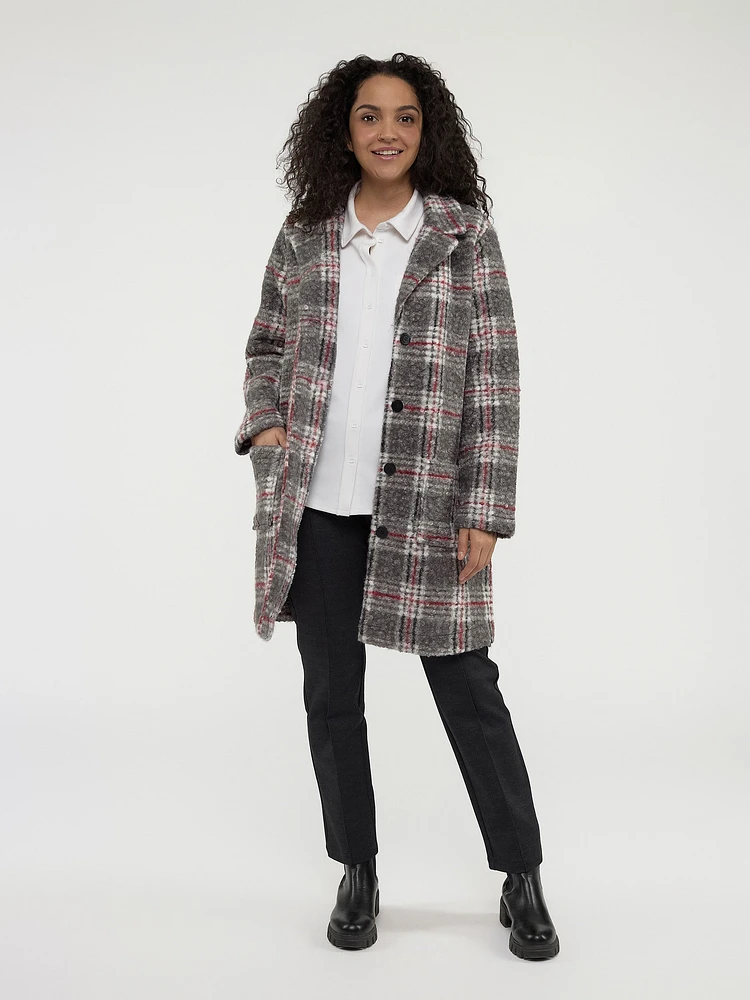 Long knit semi-fitted vest