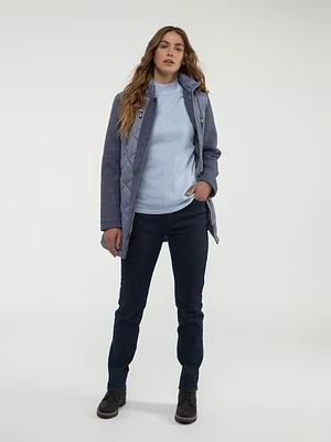 Manteau mi-cuisse semi-ajusté
