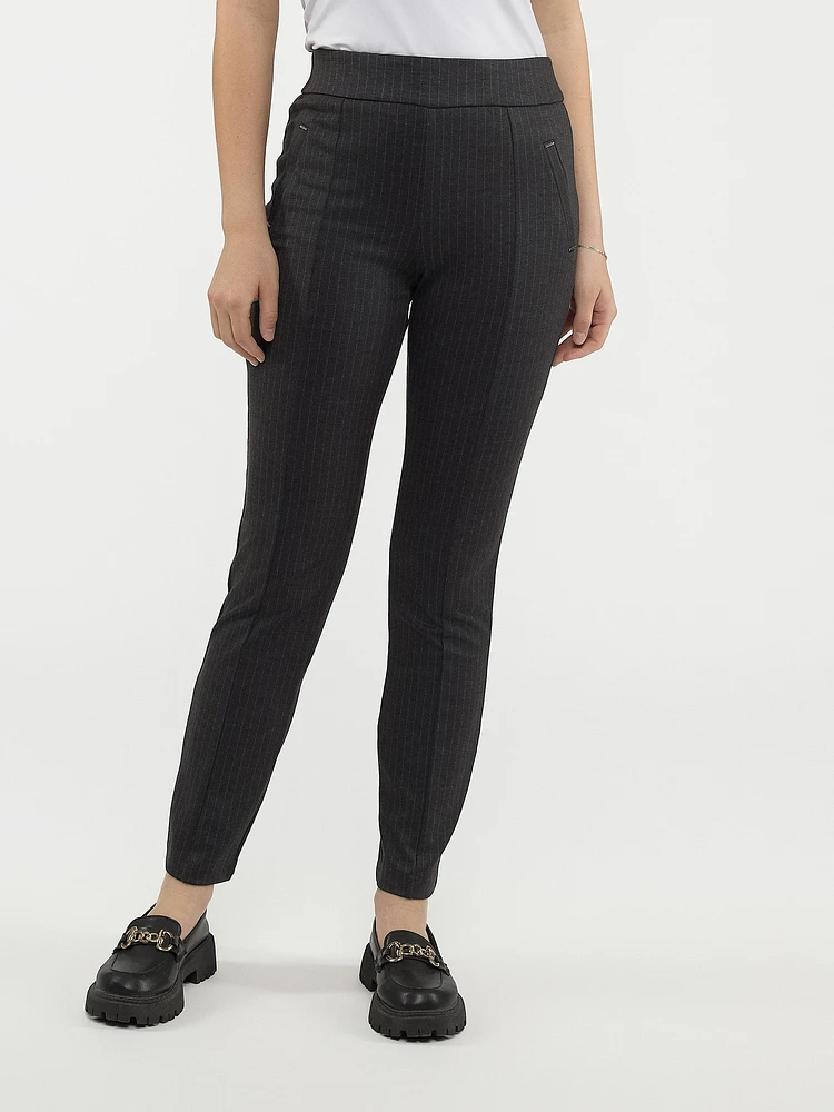 Pantalon habillé étroit semi-ajusté à enfiler