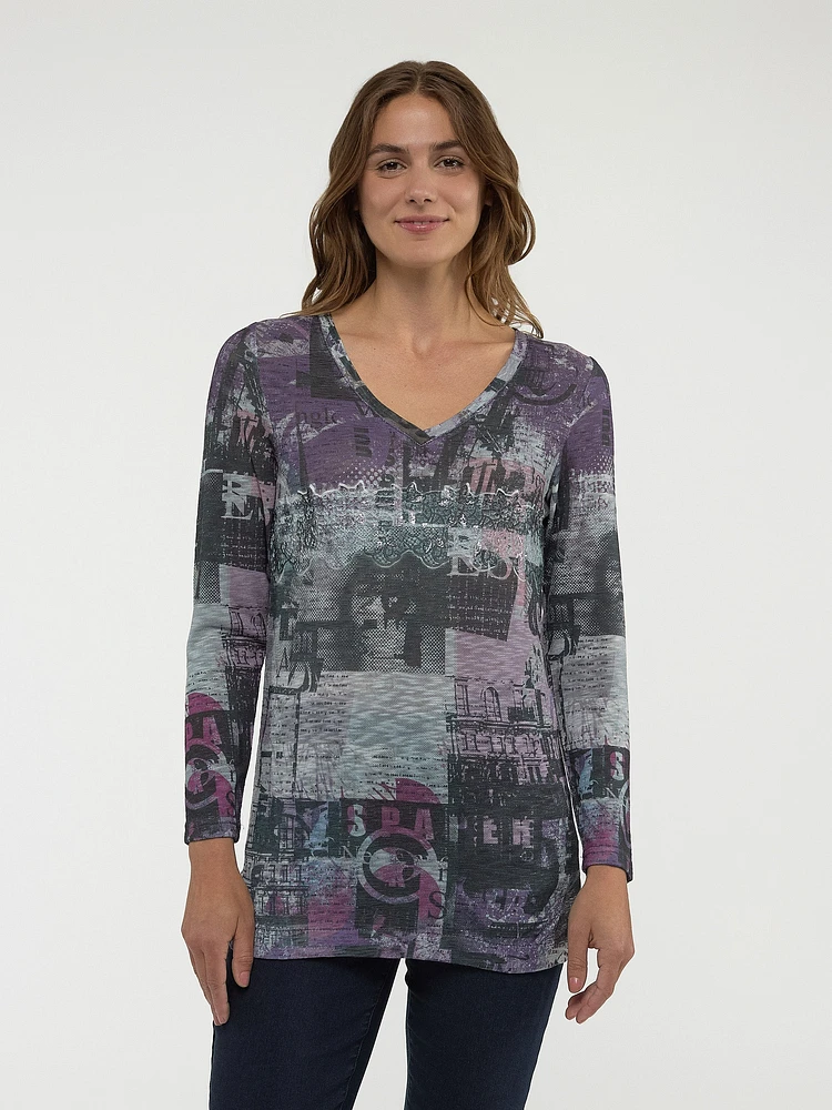 Long-sleeve loose tunic