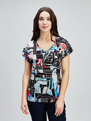 T-shirt semi-ajusté à manches courtes