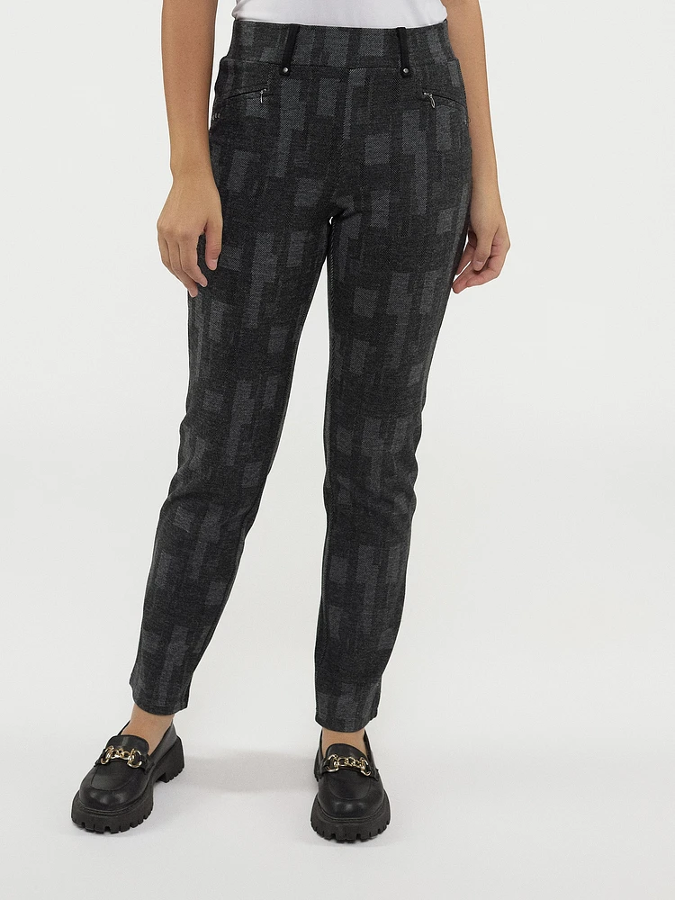 Pantalon droit semi-ajusté à enfiler