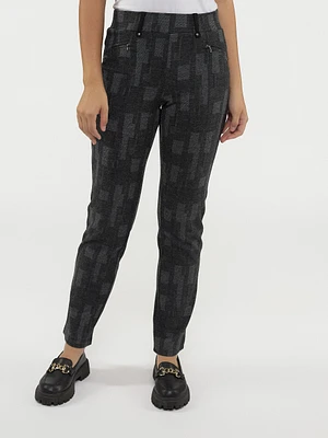 Pantalon droit semi-ajusté à enfiler
