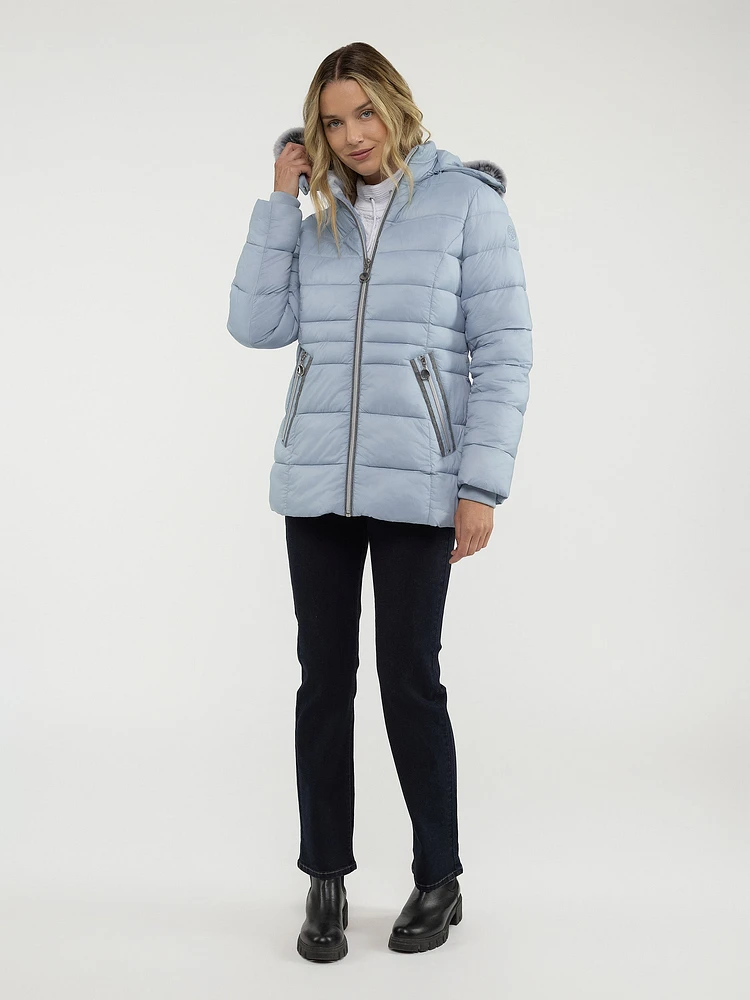 Manteau mi-cuisse semi-ajusté