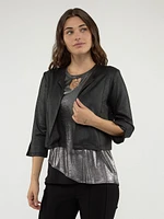 3/4-sleeve semi-fitted cardigan