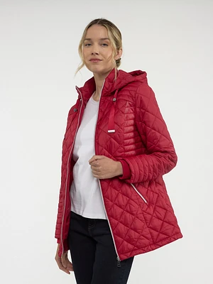 Manteau mi-cuisse semi-ajusté