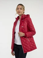 Semi-fitted mid-thigh coat