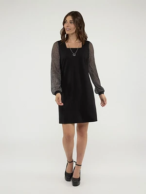 Robe midi ligne A en tricot