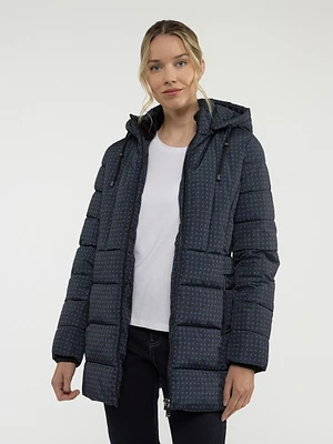 Manteau mi-cuisse semi-ajusté