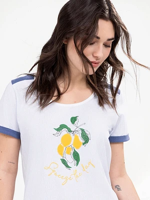 Haut de pyjama semi-ajusté