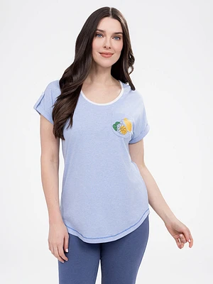 Haut de pyjama semi-ajusté